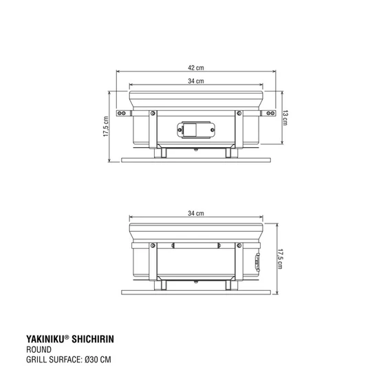 YAKINIKU Round Shichirin Teppanyaki&Hibachi grill  800700