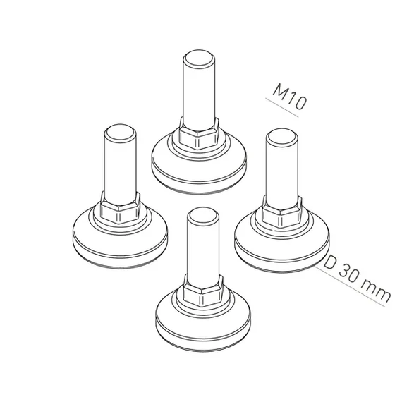 Vulcanus Feet set of 4 legs  készlet 4/db
