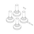 Vulcanus Feet set of 4 legs  készlet 4/db